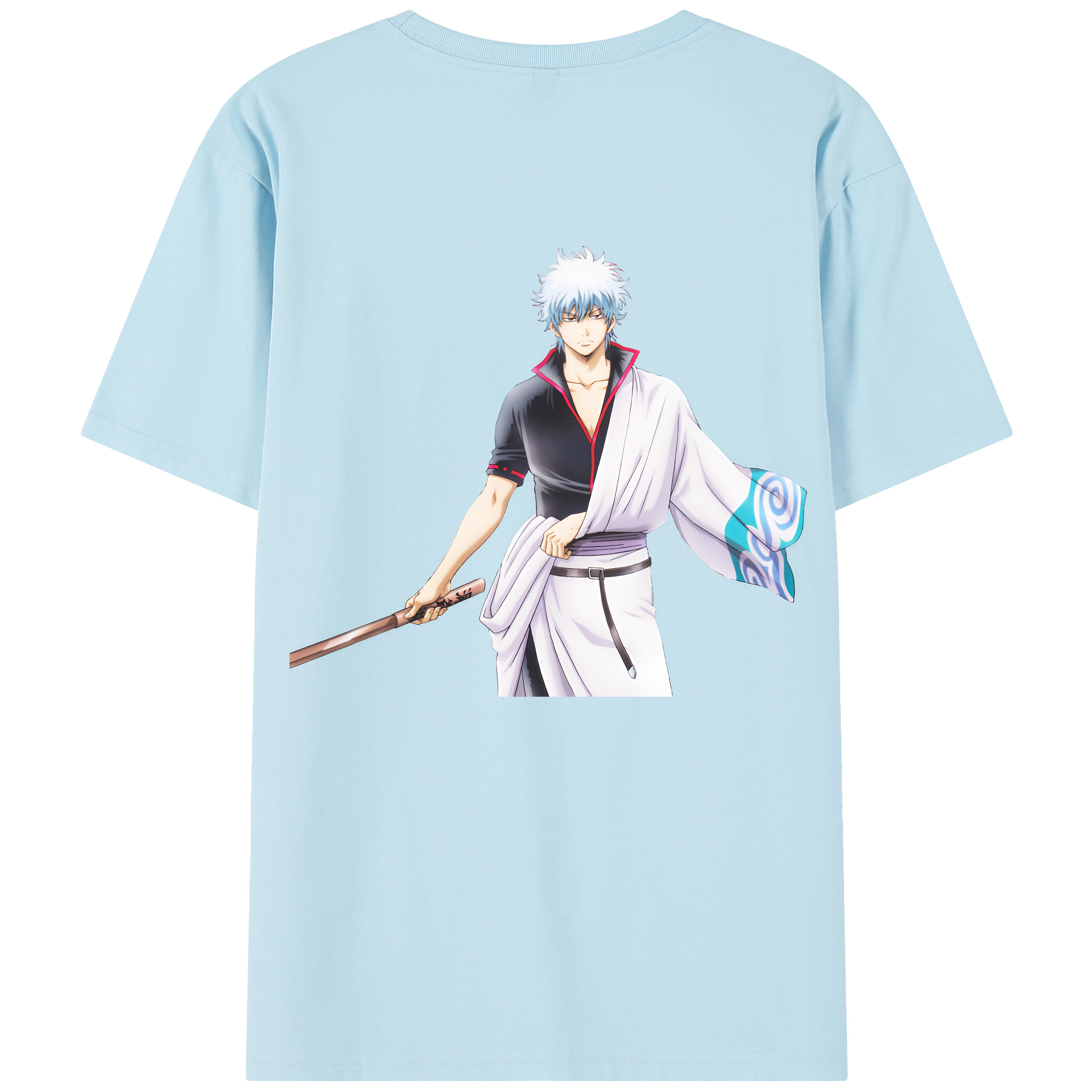 （画像用） ぎんたま 坂田銀時（さかたぎんとき） 神楽 志村新八（しむら しんぱち） GINTAMA Sakata Gintoki Kagura Shimura Shinpachi 綿100％半袖Tシャツ（背面プリント）